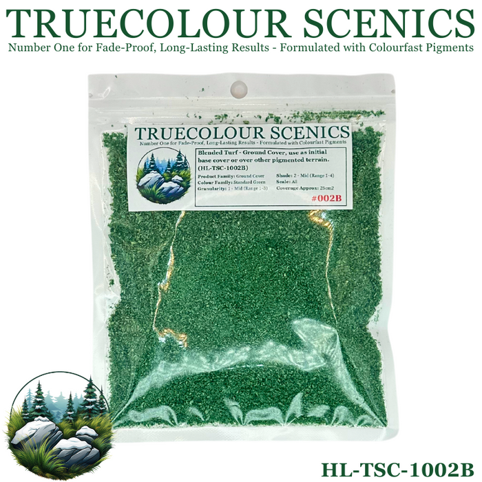 Truecolour Scenics Blended Turf Ground Cover Fine Medium 2 Standard Green (8860400156909)