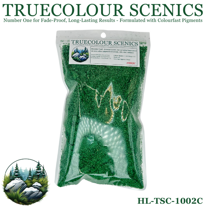 Truecolour Scenics Blended Turf Ground Cover Fine Medium 2 Standard Green (8860400156909)