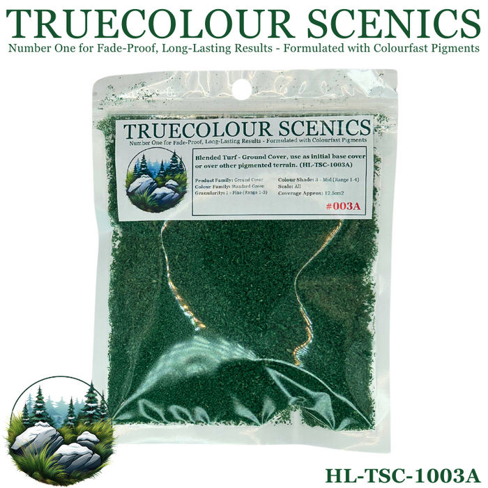 Truecolour Scenics Blended Turf Ground Cover Fine Medium 3 Standard Green (8860400189677)