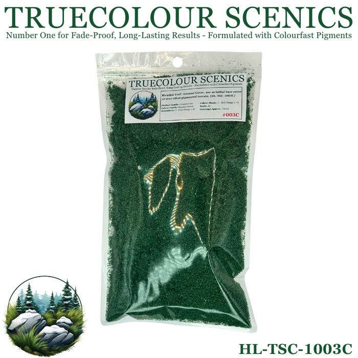 Truecolour Scenics Blended Turf Ground Cover Fine Medium 3 Standard Green