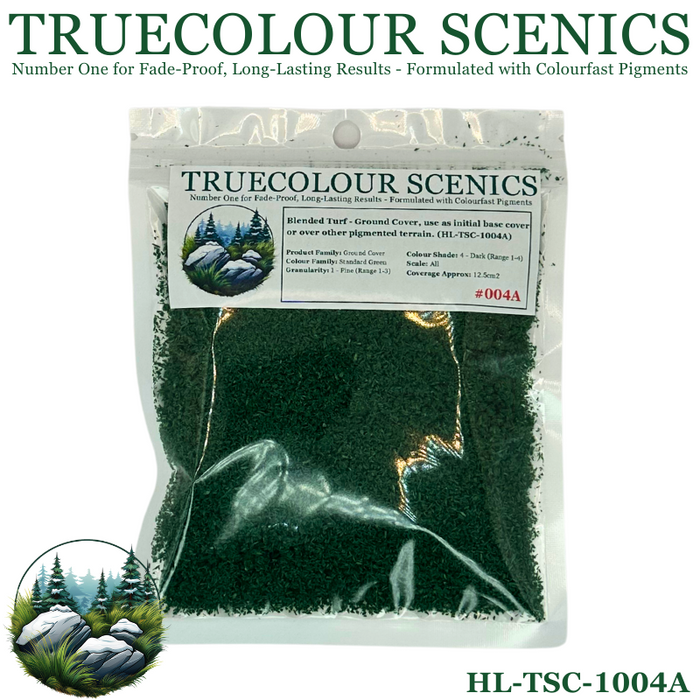 Truecolour Scenics Blended Turf Ground Cover Fine Dark Standard Green (8860400222445)