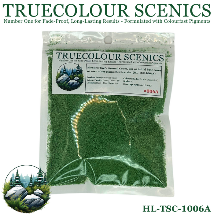 Truecolour Scenics Blended Turf Ground Cover Fine Medium 2 Green/Yellow-50 (8860400287981)