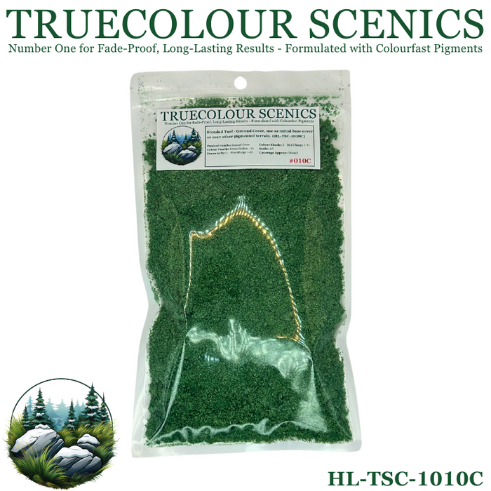 Truecolour Scenics Blended Turf Ground Cover Fine Medium 2 Green/Yellow-25 (8860400517357)