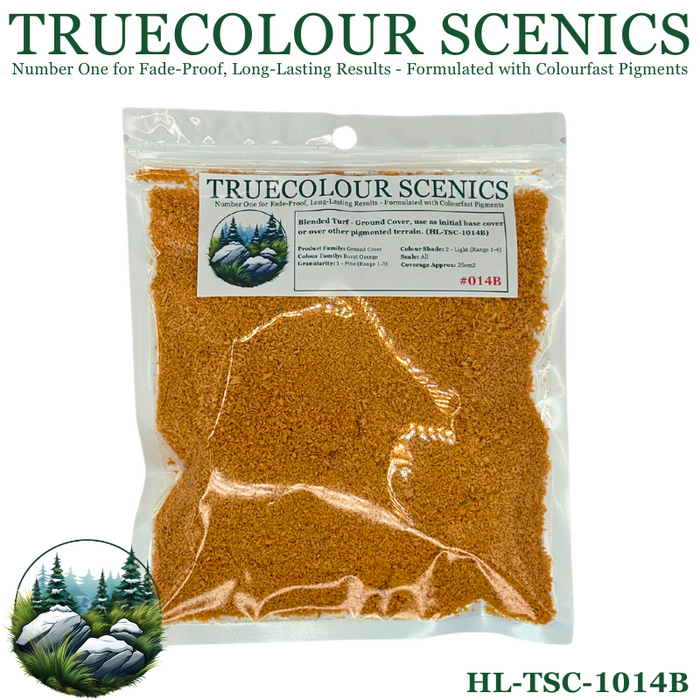 Truecolour Scenics Blended Turf Ground Cover Fine Medium 2 Burnt Orange - Hobby City NZ (8860400713965)