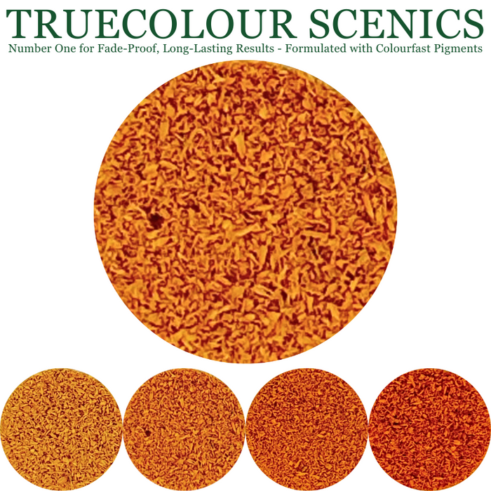 Truecolour Scenics Blended Turf Ground Cover Fine Medium 2 Burnt Orange