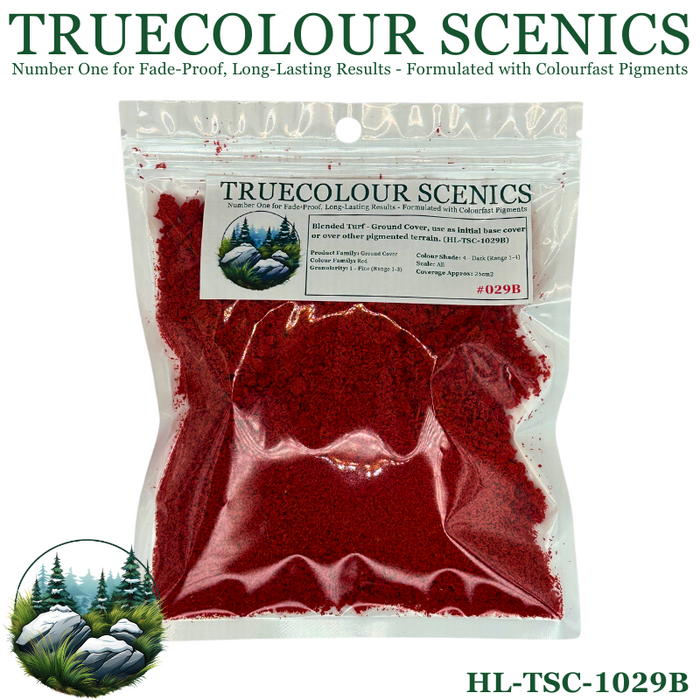 Truecolour Scenics Blended Turf Ground Cover Fine Dark Red - Hobby City NZ (8864963526893)