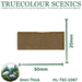 Truecolour Scenics Miniture Base (MDF) - Rectangle - 20mm(W) x 50mm(L) x 3mm(H) (8903773323501)