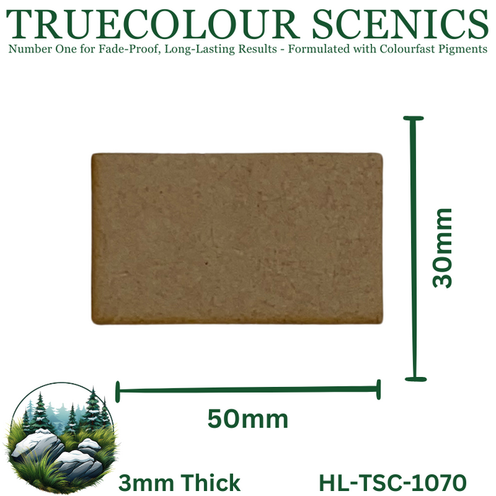 Truecolour Scenics Miniture Base (MDF) - Rectangle - 30mm(W) x 50mm(L) x 3mm(H) (8903773552877)