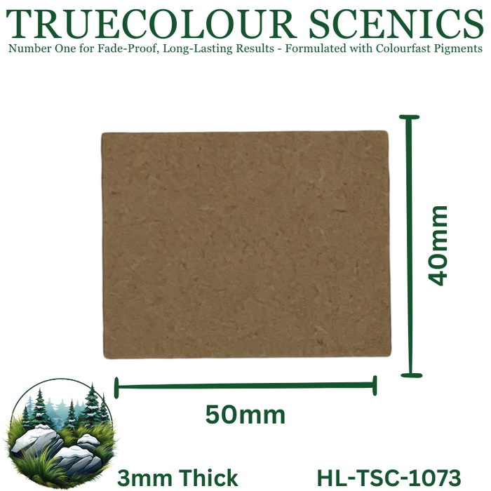 Truecolour Scenics Miniture Base (MDF) - Rectangle - 40mm(W) x 50mm(L) x 3mm(H) (8903773683949)