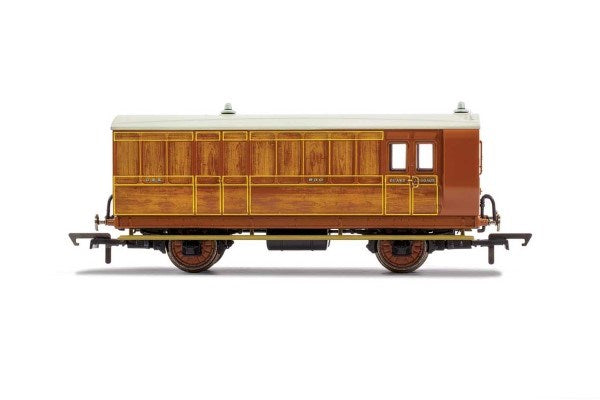 xHornby R40060 GNR 4 Wheel Coach Brake Baggage 836 - Era 2 (7546181517549)