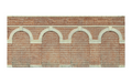 Hornby R7384 Mid Level Arched Retaining Walls x2 (Red Brick) (8195285516525)