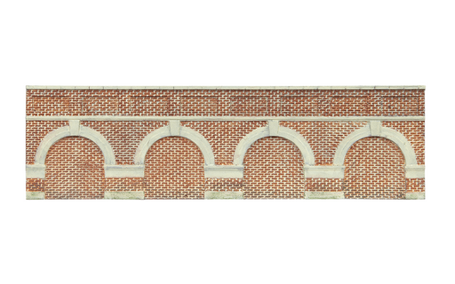 Hornby R7388 Low Level Arched Retaining Walls x2 (Red Brick) (8195285582061)