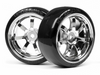 HPI Racing 4739 T-Drift Tyres 26mm w/Rays 57S-Pro Chrome Wheels (1 Pair) (8278250029293)