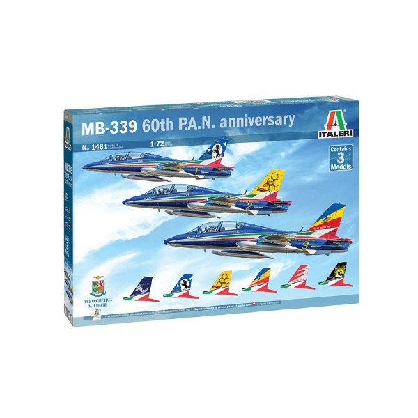 Italeri 1461 1/72 MB-339 - 60th P.A.N. Anniversary (3 Model Set) (7882222141677)