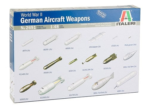 Italeri 2691 1/48 WWII GERMAN AIRCRAFT WEAPO (8346775716077)