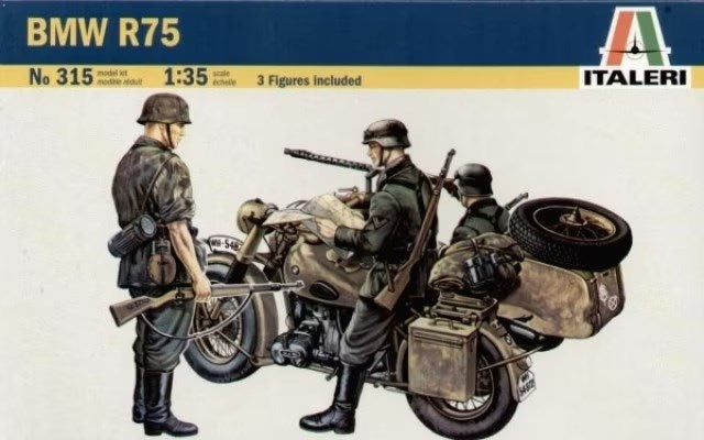 Italeri 315 1/35 BMW R75 with Sidecar (8756646346989)