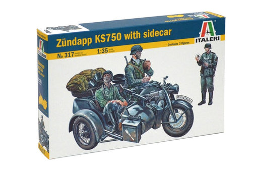 Italeri 317 1/35 ZUNDKAPP KS750 W/SIDE CAR (8346771194093)