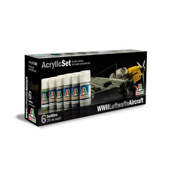 Italeri/Vallejo 436AP ITALERI/VALLEJO PAINT - LUFTWAFFE - 6 PCS (8756646084845)