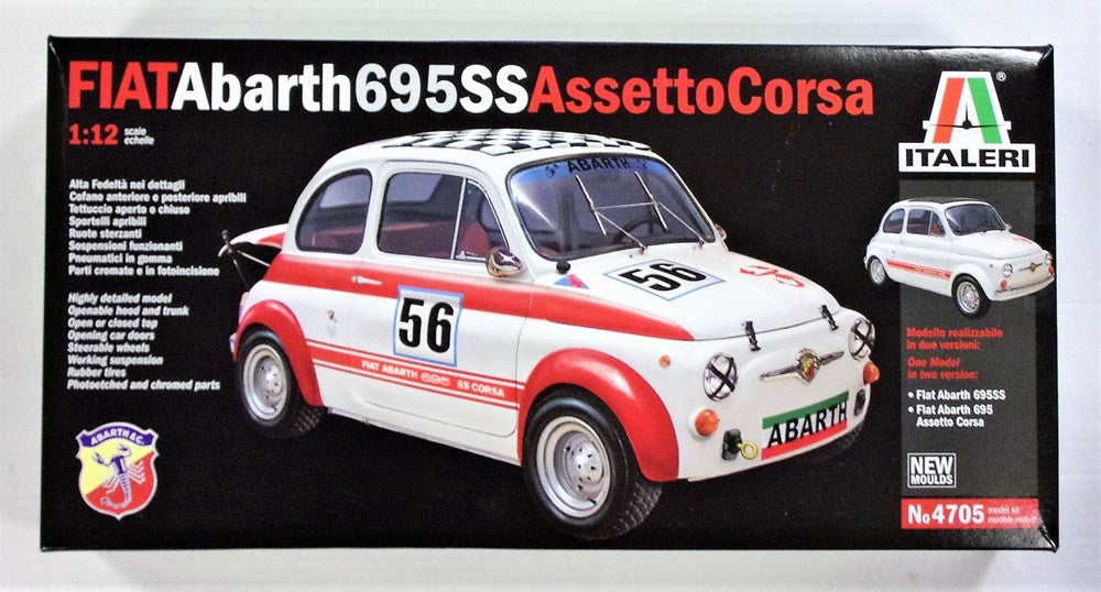 Italeri 4705 1/12  FIAT ABARTH 695SS CORSICA RALLY (8278180495597)