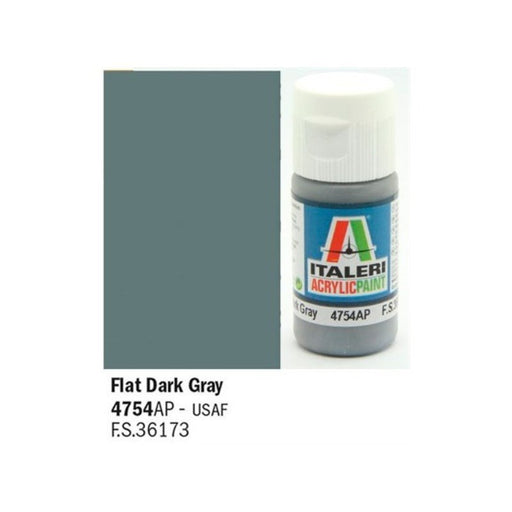 Vallejo by Italeri 4754 Paint FLAT DARK GREY (8346783416557)