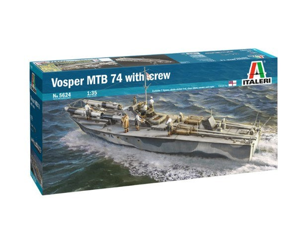 Italeri 1/35 5624 Vosper Mtb 74 With Crew (7654702579949)