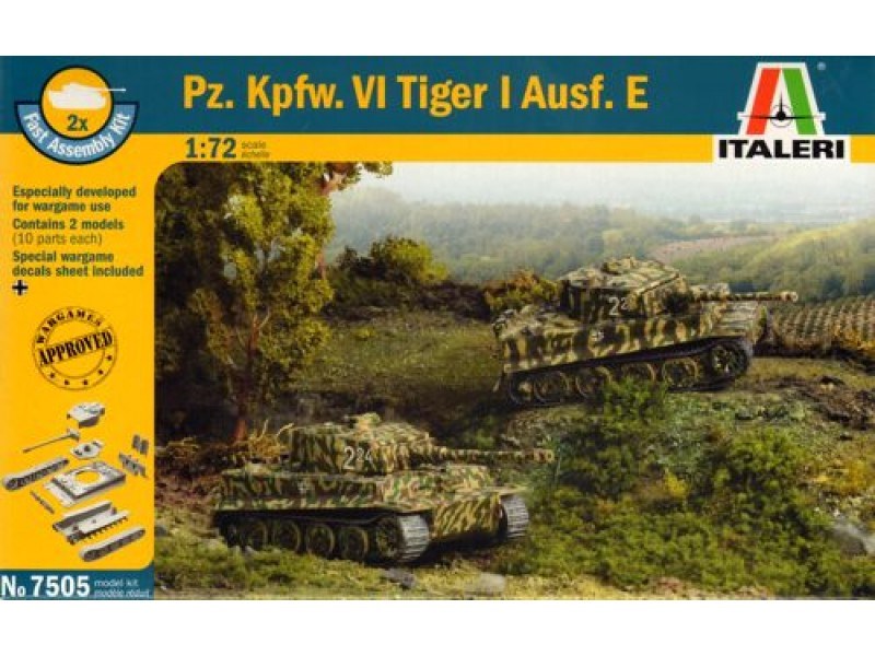 zItaleri 7505 1/72 FAST ASSBLY 2 KITS TIGER WW2 - Hobby City NZ (8219028717805)