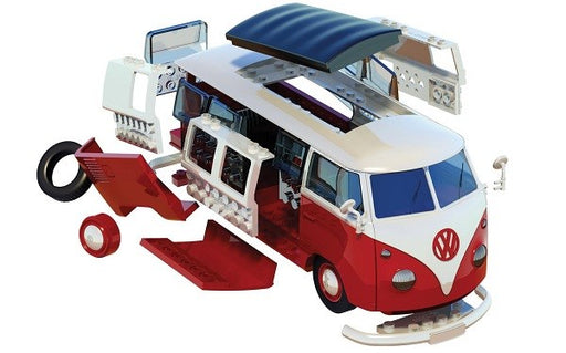 Airfix J6017 QUICK BUILD: Volkswagen Camper Van (Red) (4361732587569)