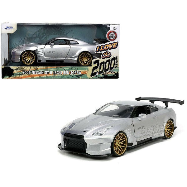 Jada 31377 1/24 2009 Nissan Skyline GT-R R35 Bensopra (Silver) - I Love The 2000's (8062493819117)