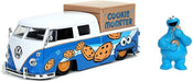 Jada 31751 1/24 1962 Volkswagen Bus w/Cookie Monster Figurine - Sesame Street - Hobby City NZ (8278275588333)