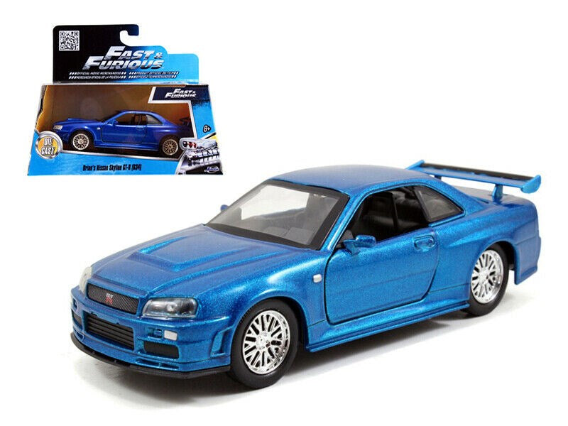 Jada 31980 1/32 2PK BRIAN'S GT-R: BLUE & SILV1ER/BLU1E (8278226141421)