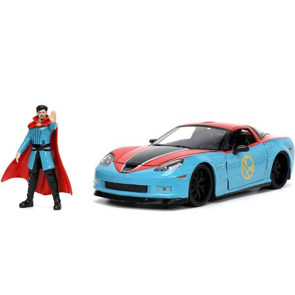 Jada 32115 1/24 2006 Chevrolet Corvette Z06 w/Doctor Strange Figurine - Marvel's Avengers (8063965987053)