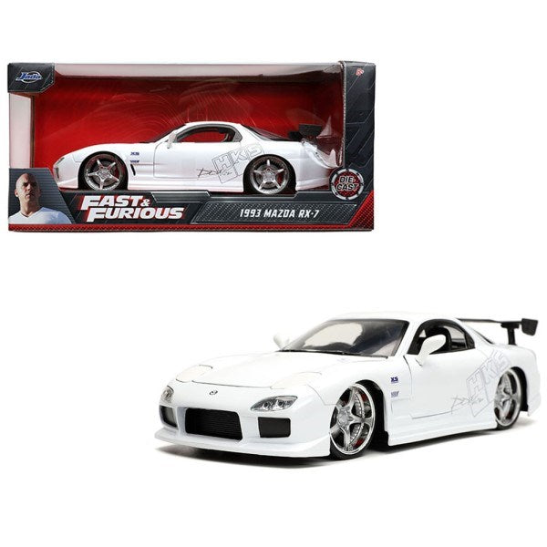 Jada 32607 1/24 1993 Mazda RX-7 (White) - Fast and Furious (8745095463149)