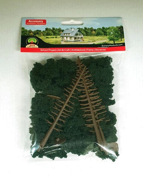 JTT Scenery 92044 Conifer Trees 4- 5"(2) (8346420642029)