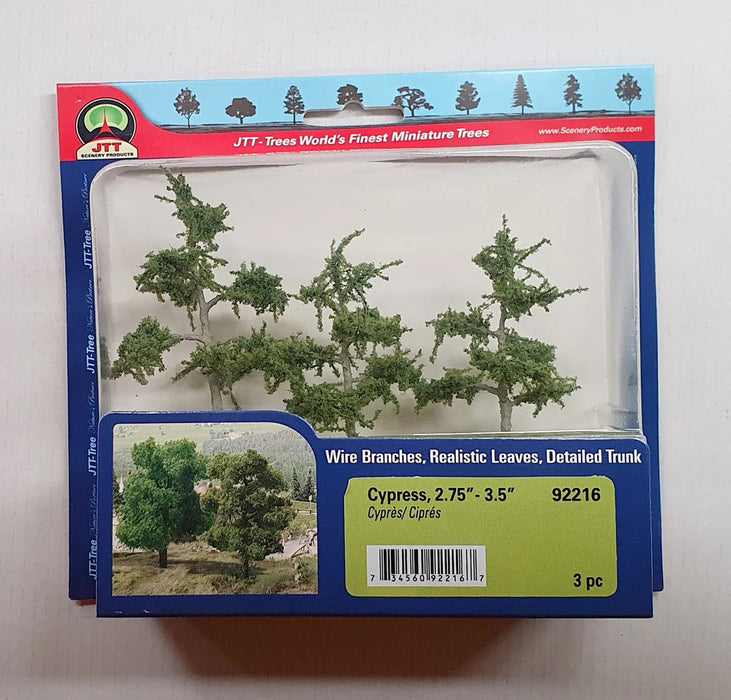 JTT Scenery 92216 Cypress Trees 70- 89mm (3) (8346421756141)