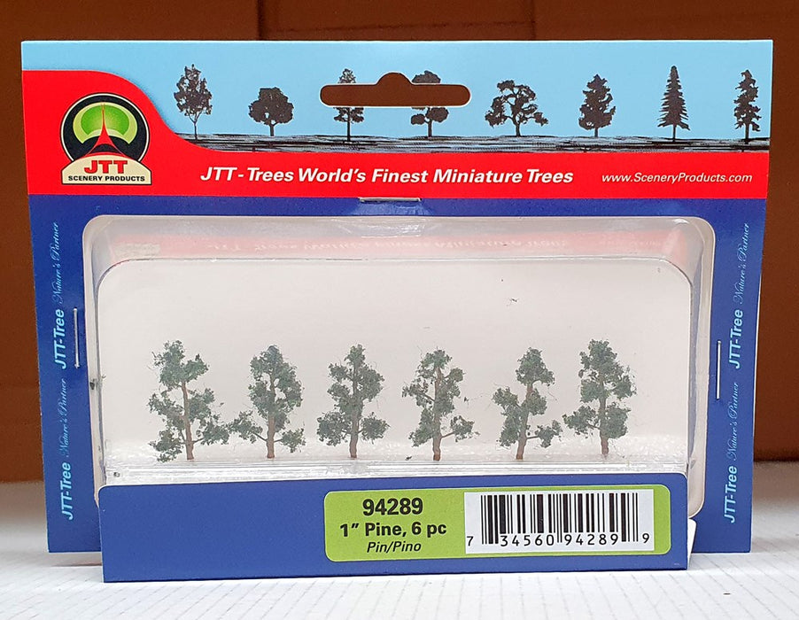 JTT Scenery 94289 Pine Trees 25.4mm (6) (8346422837485)