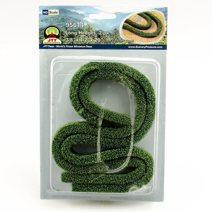 JTT Scenery 95614 1/100 Long Hedges (2) (8324630642925)