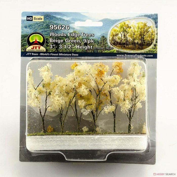 JTT Scenery 95626 Wood Edge Trees Beige Green(9) (8346424115437)