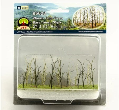 JTT Scenery 95628 N: Wood EdgeTreesBareGreen(20) (8346424180973)