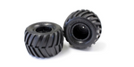 Kyosho EZT001 Monster Tracker Tire & Wheel Set (1 Pair) (8745081241837)