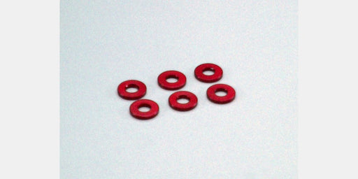 Kyosho W0145R Alum. Collar 1mm Red (6) (8324781211885)