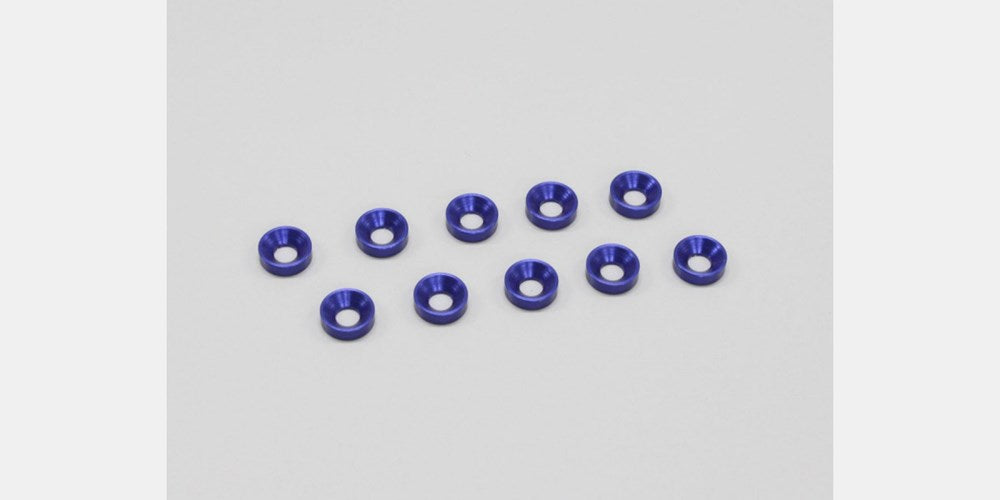 Kyosho W0146 M3 Flat Head Washer Blue (10) (8324781244653)