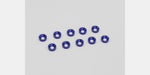 Kyosho W0146 M3 Flat Head Washer Blue (10) (8324781244653)