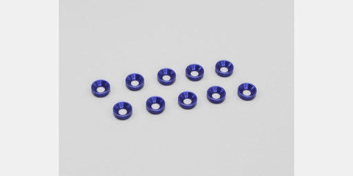 Kyosho W0146 M3 Flat Head Washer Blue (10) (8324781244653)