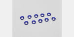 Kyosho W0147 M4 Flat Head Washer Blue (10) - Hobby City NZ (8324781310189)