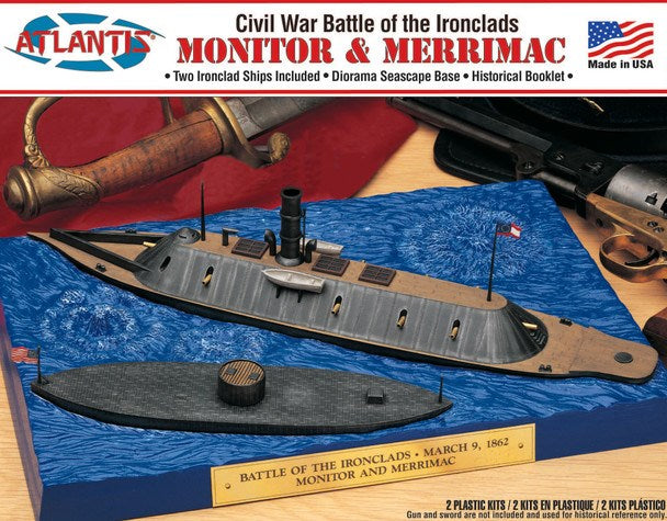 Atlantis Models L77257 Civil War: Monitor and Merrimac Ironclads - Hobby City NZ