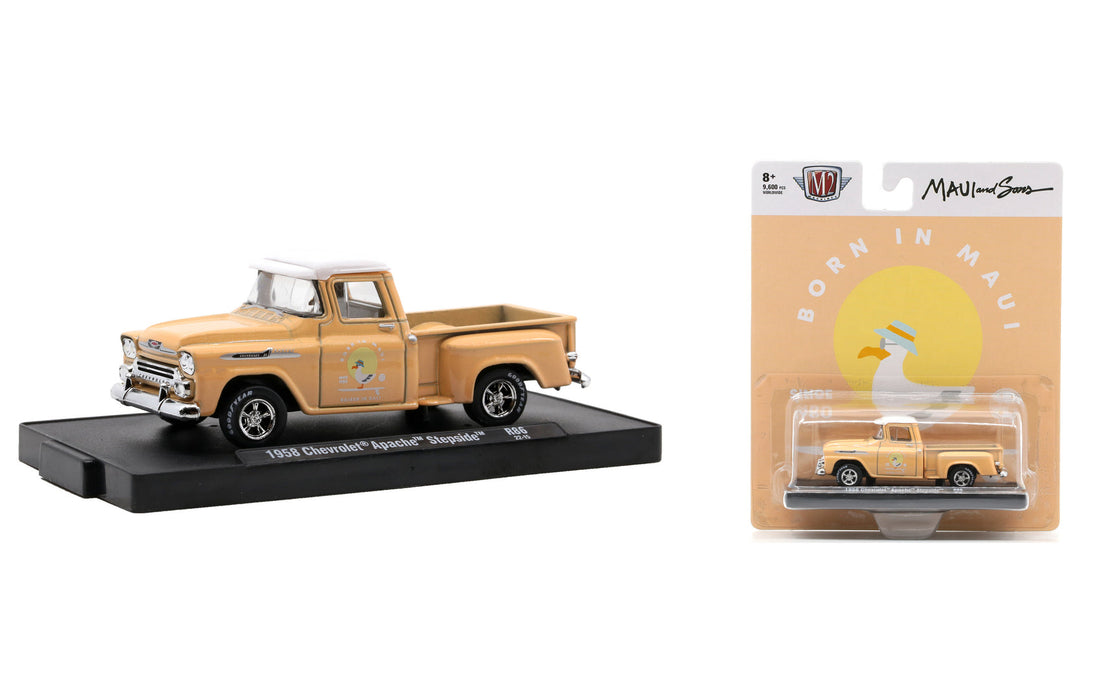 M2 Machines M2-11228-86A 1/64 1958 Chevrolet Apache Stepside - Hobby City NZ (8867961110765)