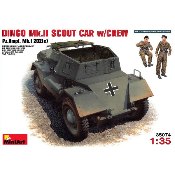 MiniArt 35074 1/35 Dingo Mk II Scout Car w/Crew - Optional German/Captured Decals - Hobby City NZ (8278347120877)