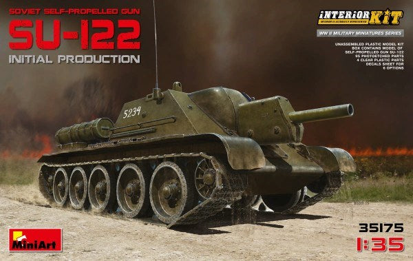 MiniArt 35175 1/35 SU-122 (INITIAL PROD) W/FULL INTERIOR - Hobby City NZ (7546280804589)