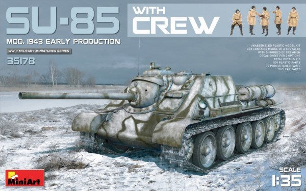 MiniArt 35178 1/35 SU-85 Mod.1943 W/CREW (7546281263341)