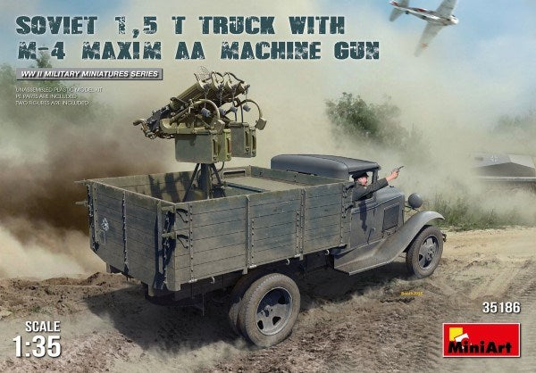 xMiniArt 35186 1/35 SOVIET 1.5t TRUCK W/MAXIM M-4 MG (7546281394413)